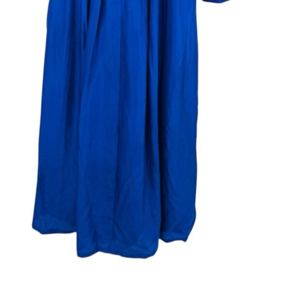 Sea NY Silk Habotai Fabiola Dress Blue Size 0 Midi Dress Boho Feminine Designer - Picture 9 of 11